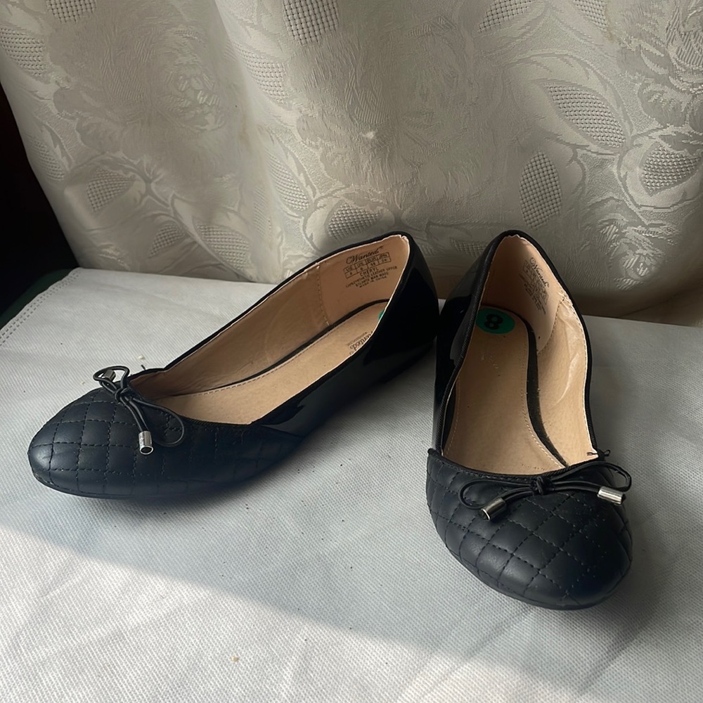 Wanted Black Leather Flats